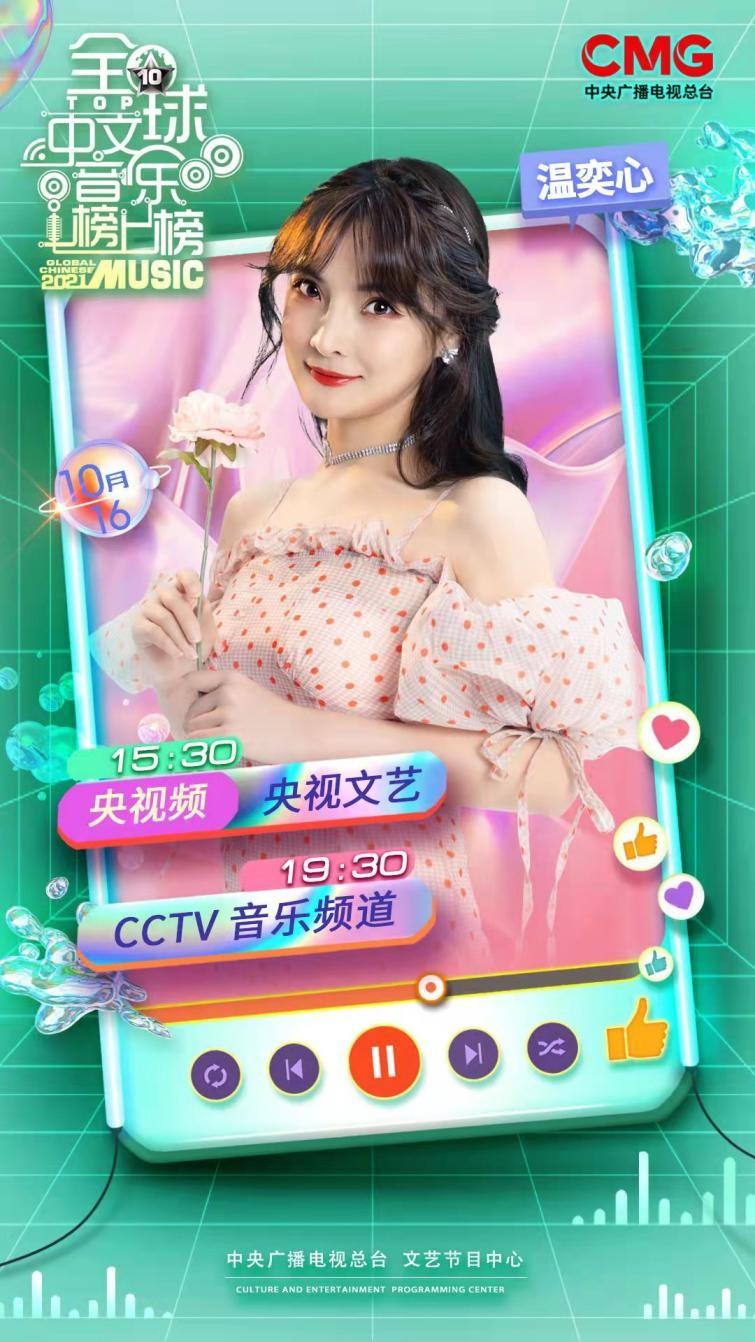 繁星互娱温奕心亮相央视音乐榜上榜,深情演绎《一路生