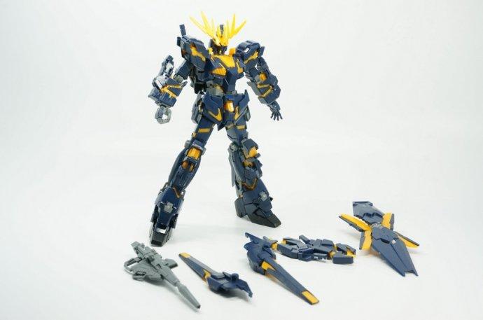 大班hguc 独角兽高达2号机 报丧女妖 毁灭形态 模型 评测