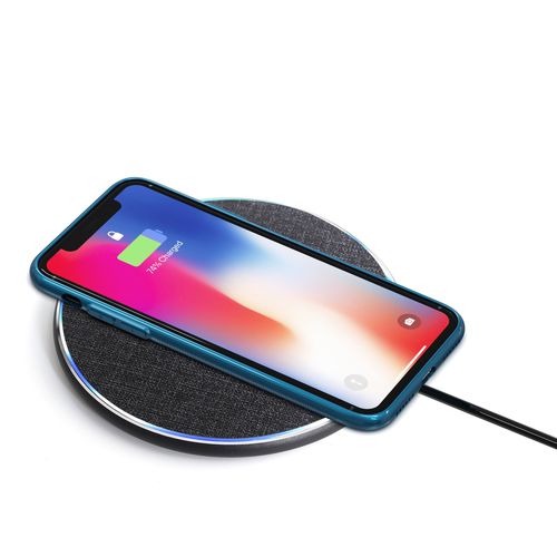 新款无线充电器桌面金属圆形无线充电座10w手机无线充电器