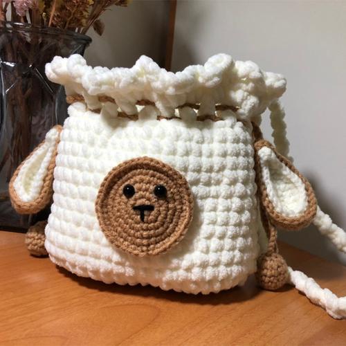 特价方包女手提包_rlk手工diy钩针编织毛线包包材料包手提包水桶单肩