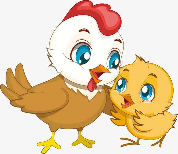 矢量手绘卡通小鸡