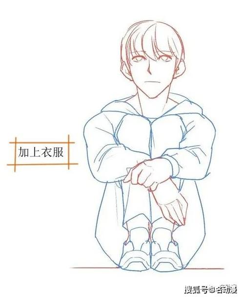 怎么画蹲坐的姿势
