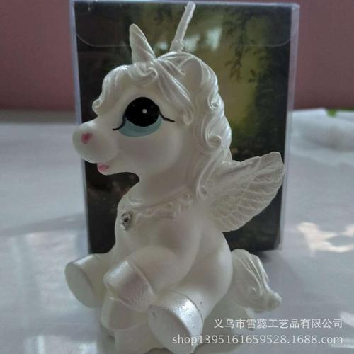 生肖独角飞马蜡烛儿童派对生日蜡烛送闺蜜小礼品婚庆节日蜡烛