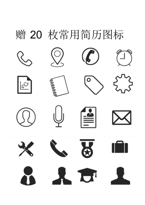 个人简历的模板常用图标pdf6页
