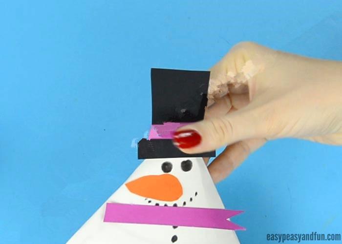 手工diy:纸盘雪人