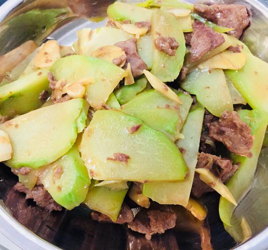 佛手瓜炒肉片