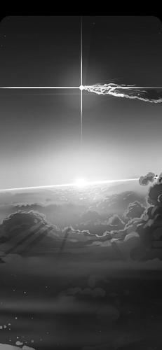 「壁纸」宇宙4k横图竖图 隐藏刘海 黑白配色壁纸