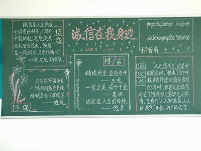黑板报有关诚信的内容