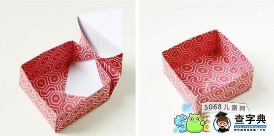 手工制作 折纸手工 礼品盒的折纸教程 折纸盒子的方法步骤 2016-11-10