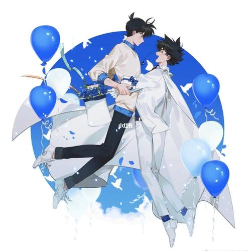 同人插画丨怪盗基德 x 工藤新一这cp太甜啦_插画_动漫