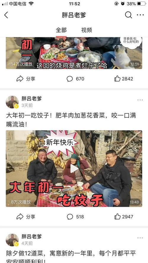 240斤的胖吕老爹过年不走亲戚朋友吗