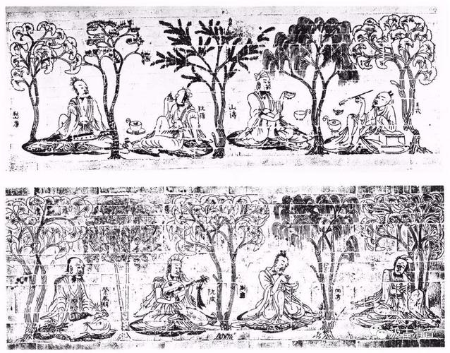 南博藏竹林七贤画像砖(拓片)