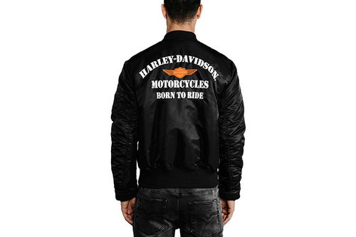 harley-davidson/哈雷戴维森男士棉服飞行员夹克两面穿棉衣潮款冬外套