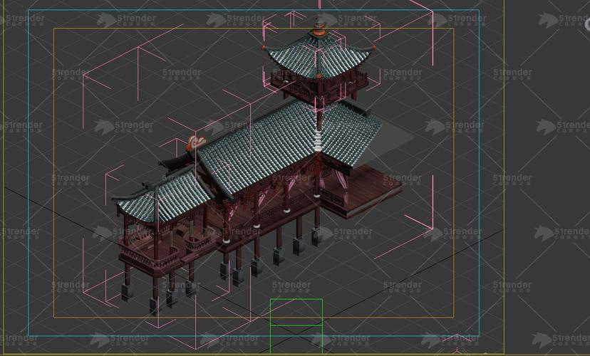 3dmax古代小房子古代小品瓦房老房子建筑山洞宫殿古建茅草屋场景3d