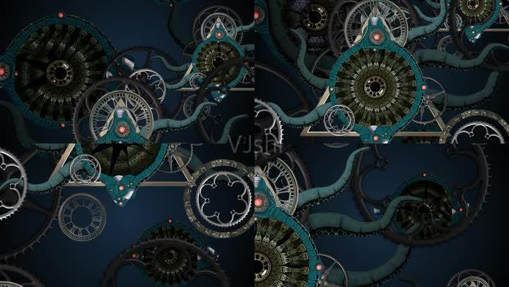 神秘眼睛转动机械旋转