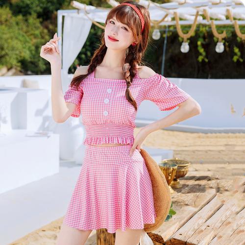 日系系带草莓比基尼大颗草莓甜美软妹胖次分体死库水0613