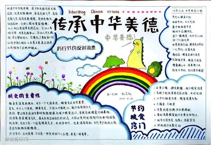 传承中华传统美德手抄报图片