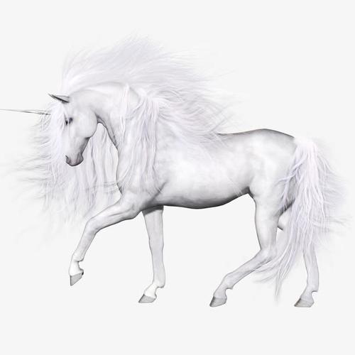 关键词 : 独角兽,白色,装饰,动物,卡通,免抠