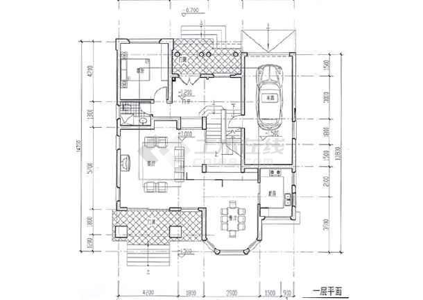 独栋别墅户型平面图