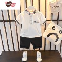 绿彩虹光男宝宝夏装套装婴儿童装洋气小孩衣服13岁男童夏季短袖两件套