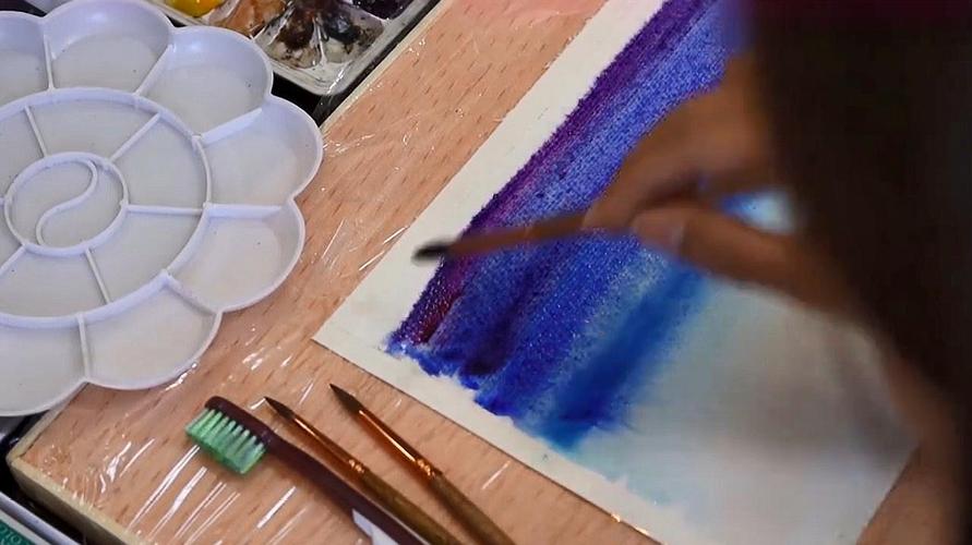 水彩星空画怎么画?