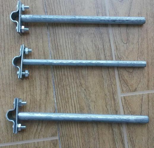 圆钢t型防雷支持卡 热镀锌避雷带支架夹 12*200 国标产品