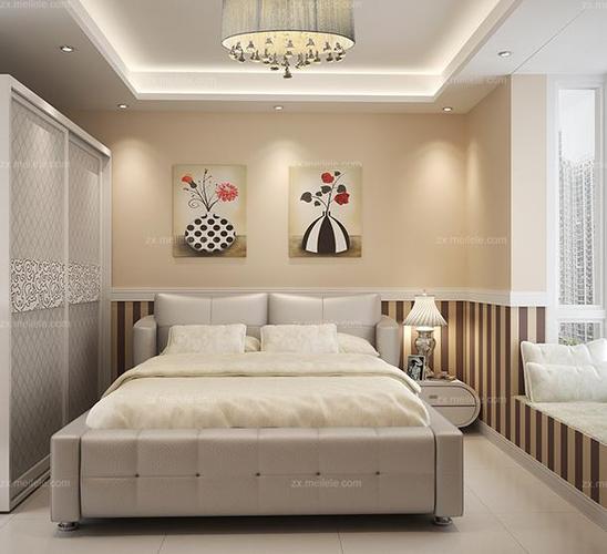 简约白色卧室吊顶现代风格hold住小户型卧室装修效果图#300888087
