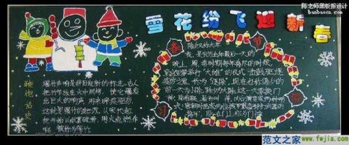 化工企业下雪防滑黑板报企业黑板报图片素材