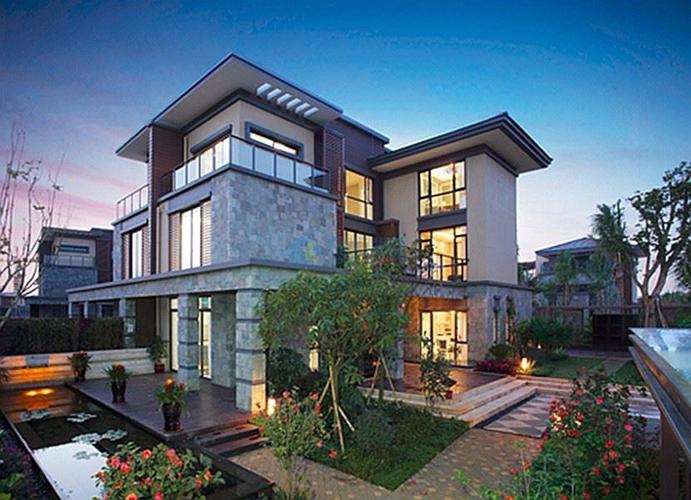 鸿洲江山湖景独栋别墅外观