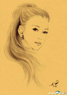 简单好看的 人物 素描,初学者画起来很容易而且效果很好.