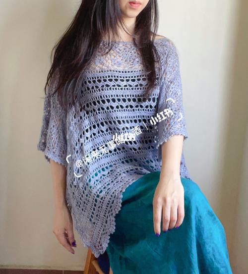 钩织宽宽松松罩衫~图解_钩织_钩针编织_兴趣爱好_手工