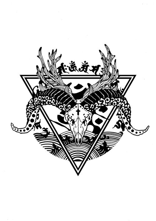 第一次玩丝网印刷画的图案 印了挺多的都没