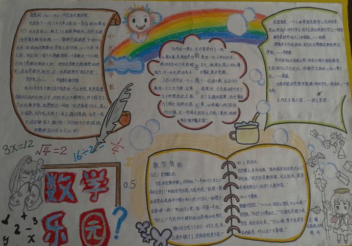 趣味数学手抄报七年级