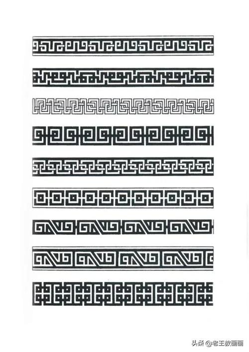 各种中国传统边框纹样