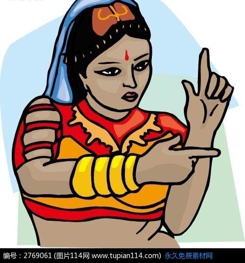 手绘泰国女子矢量素材设计素材免费下载_女人图片eps