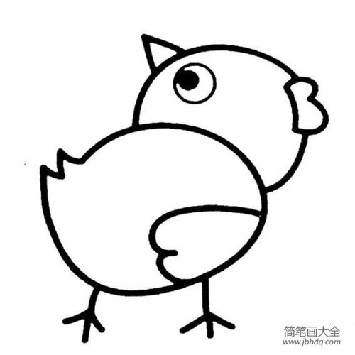 【小鸡简笔画图片大全可爱】幼儿简笔画图片,小鸡的画法