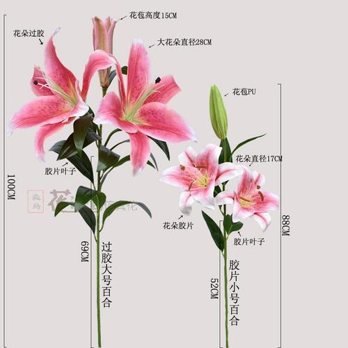 新款仿真大百合花3d手感过胶单支百合客户卧室落地花样品房装饰花