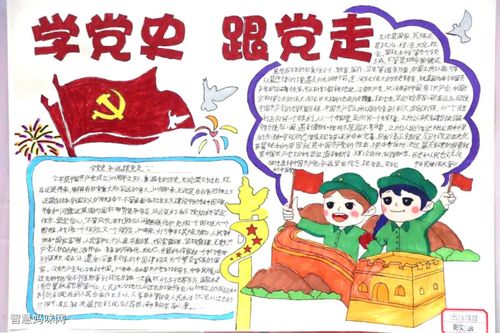 "学党史,颂党恩"主题手抄报