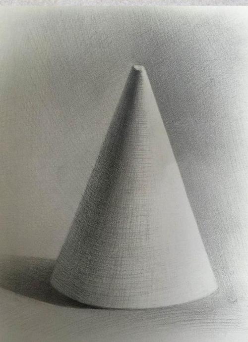 素描学习第八课《圆锥体的画法》