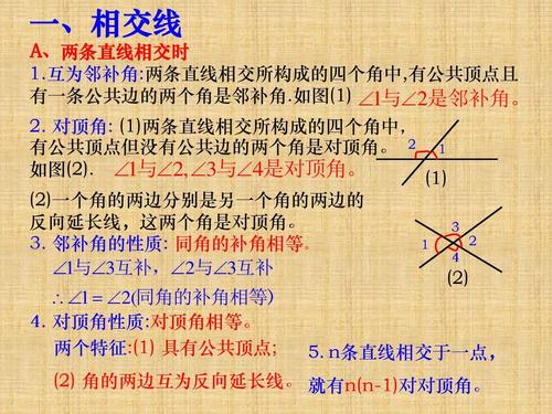 坪镇中心学校人教版七年级数学下册第五章相交线与平行线复习课件(共
