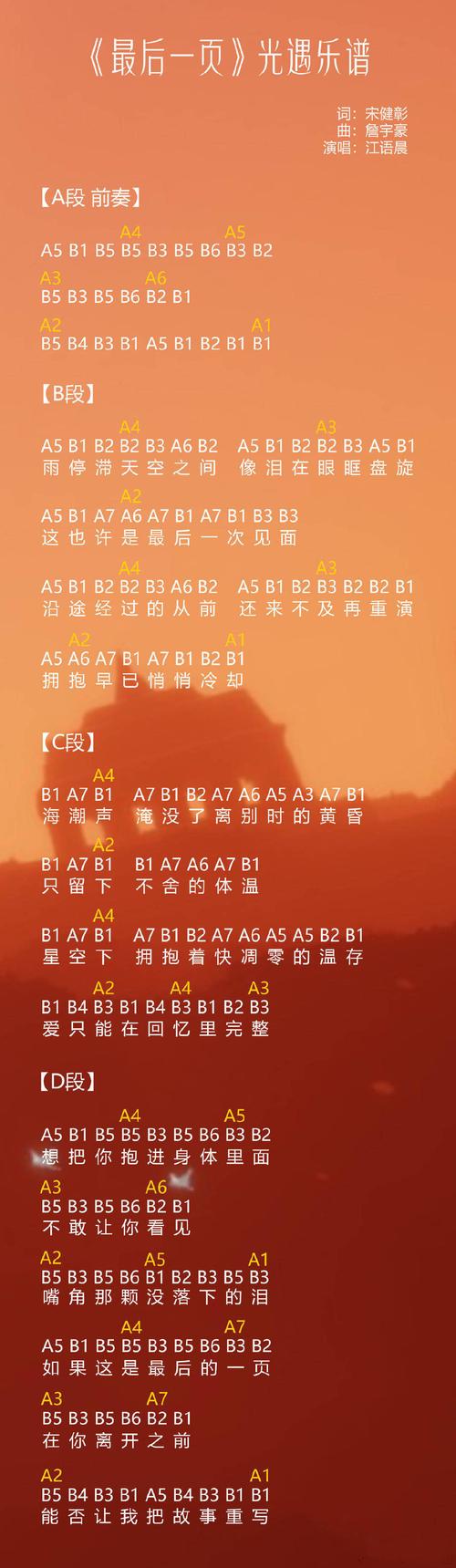 光遇最后一页简谱推荐