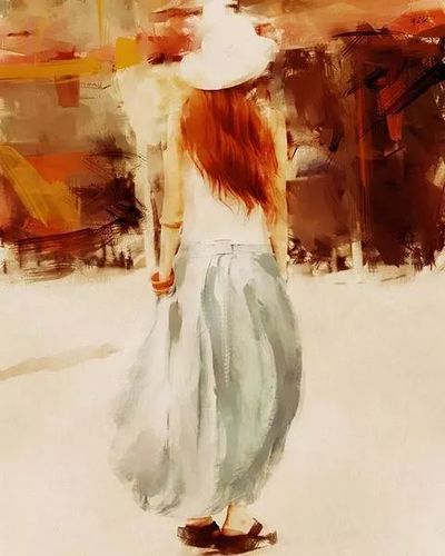 如梦如幻的背影女孩:飘落着淡淡愁,一丝丝的回忆!