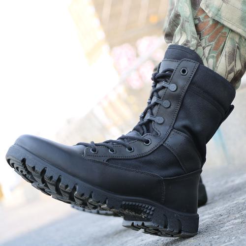 新式作战靴真皮军靴超轻户外训练鞋男士陆战特种兵靴