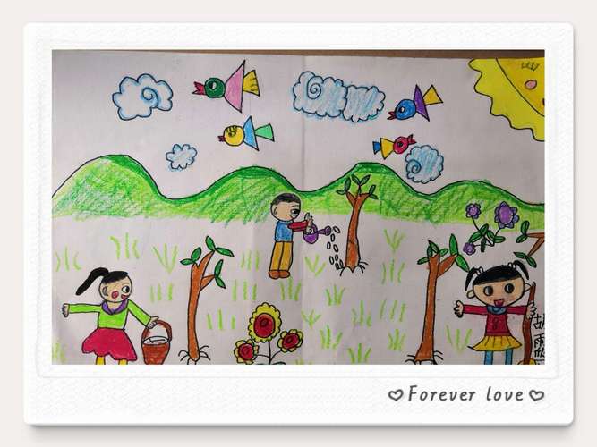 白水小学三月文明礼貌月绘画,手抄报作品