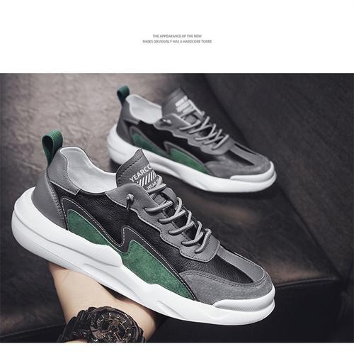 意尔康yearcon 2021年新品男士运动休闲鞋男运动鞋舒适百搭男鞋 黑/米