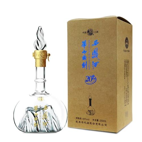 赠品 华山论剑西凤酒 45度凤香型白酒 250ml半斤装 10年250ml单瓶
