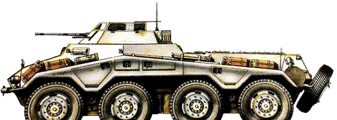 原创二战德国轮式装甲车之sdkfz 234型8轮重型装甲车