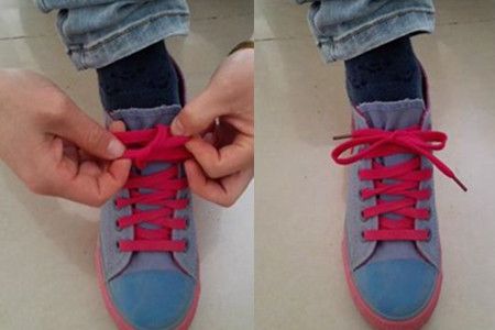 鞋带蝴蝶结的系法图解 这样做好看又简单