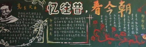 聚焦团学代会汇集青年力量黑板报 青年节黑板报图片大全