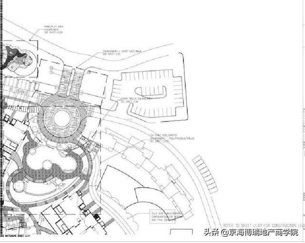 4案例分析4)剖面详图(重点)3)构筑物3)场地排水图2)水景1)重点功能